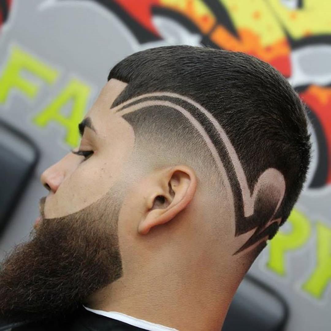 Fade With Design Haircut