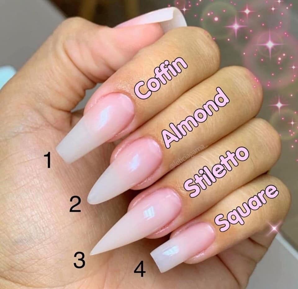 What are the different shapes of nail